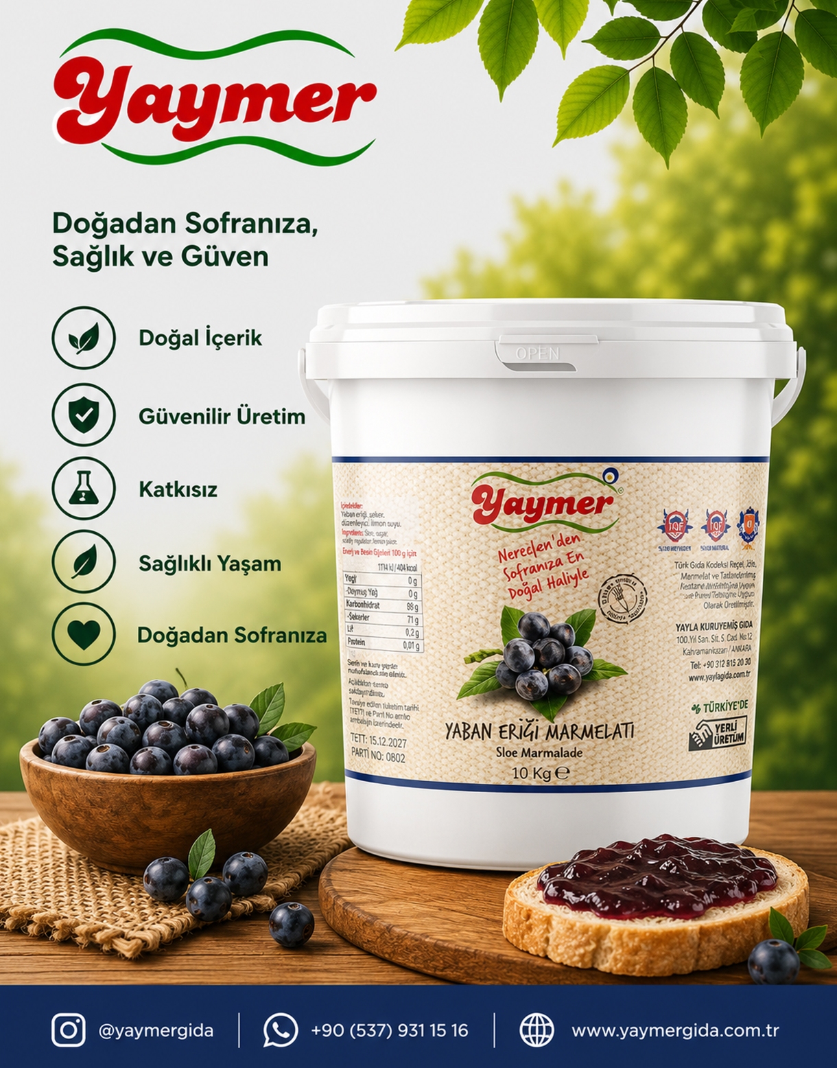 Yaymer Gıda | Doğal Marmelat, Sirke ve Katkısız Ürünler