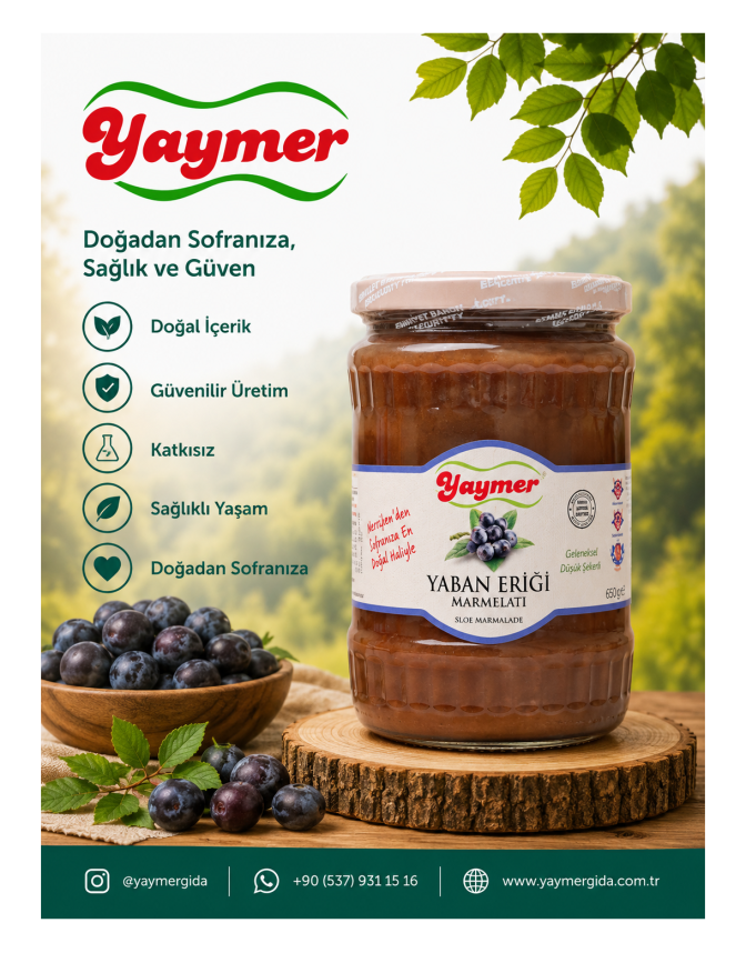 Yaban Eriği Marmelatı - 650 gr