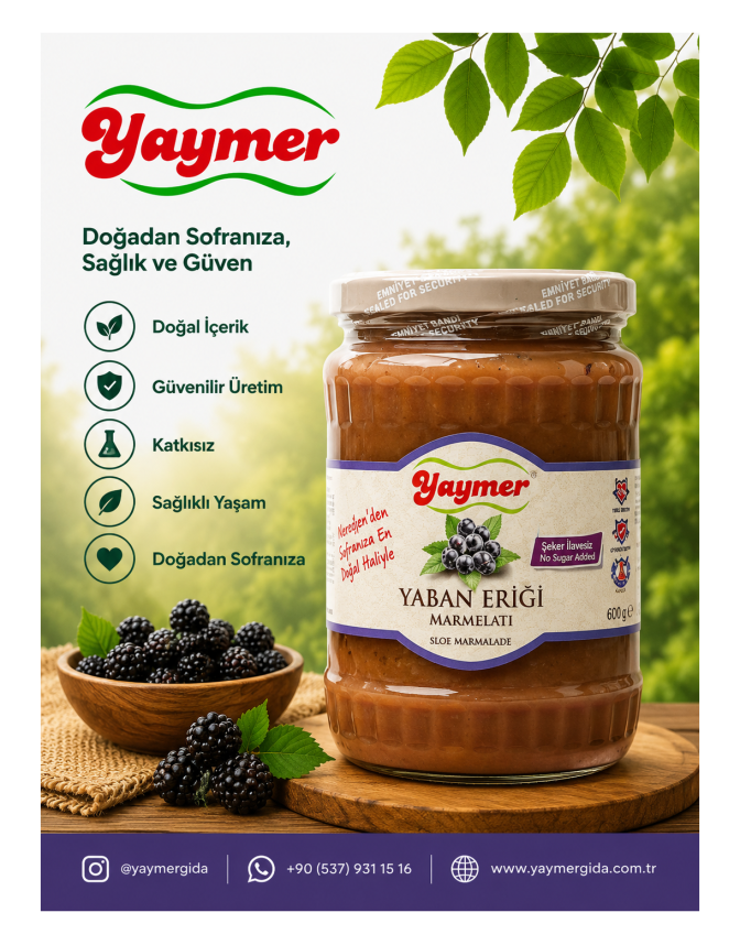 Yaban Eriği Marmelatı Diyet - 600 gr