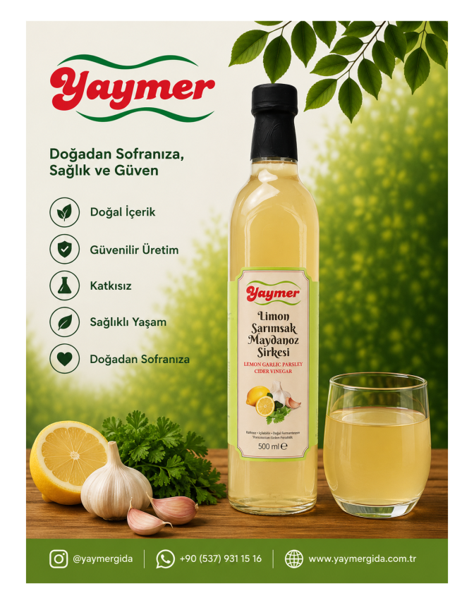 Limon, Sarımsak, Maydanoz Sirkesi - 500 ml